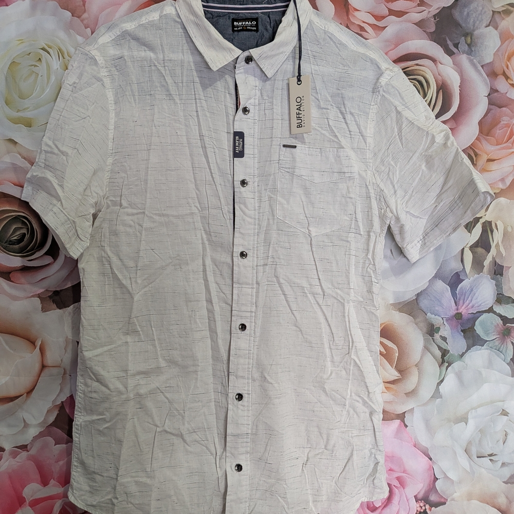 Buffalo David Bitton Off-White Button-Down Shirt
